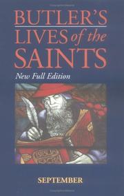 Cover of: Butler's Lives of the Saints: September (Butler's Lives of the Saints)