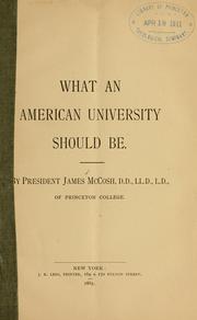 Cover of: What an American university should be.