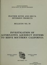 Cover of: Feather River and Delta diversion projects by California. Dept. of Water Resources.