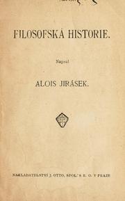 Cover of: Filosofská historie.