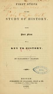 Cover of: First steps to the study of history.