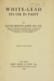 Cover of: White-lead: its use in paint