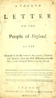 A fourth letter to the people of England by John Shebbeare
