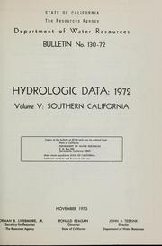 Cover of: Hydrologic data, 1972. by California. Dept. of Water Resources.