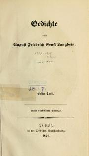 Cover of: Gedichte.