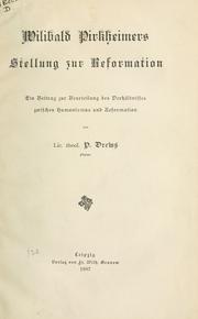 Wilibald Pirkheimers Stellung zur Reformation by Paul Drews