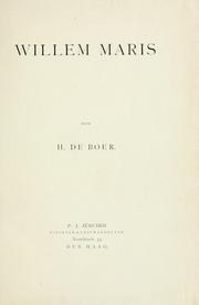 Willem Maris by H. de Boer