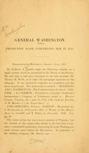 Cover of: General Washington. by Samuel A. Green