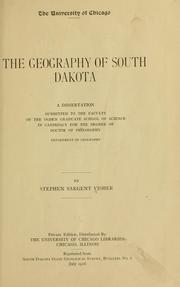 Cover of: geography of South Dakota