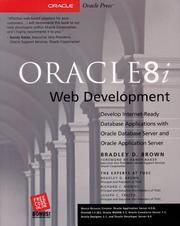 Cover of: Oracle8i Web development by Bradley D. Brown