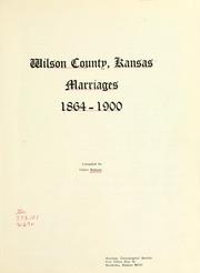 Wilson County, Kansas marriages by Claire Ramsey