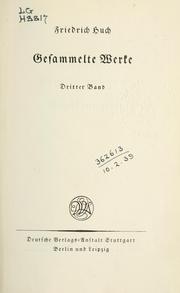 Cover of: Gesammelte Werke. by Friedrich Huch