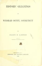 Cover of: Windham County, Conn., business directory: containing the names, business and location of all the business men in the county, agricultural, manufacturing, and other statistics, with a history of each town.