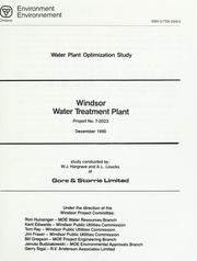 Cover of: Windsor Water Treatment Plant