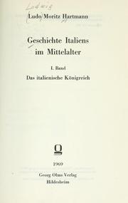 Geschichte Italiens im mittelalter by Ludo Moritz Hartmann