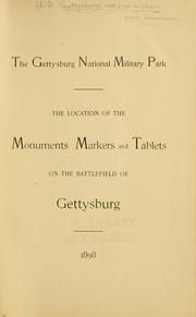 Cover of: Gettysburg national military park.