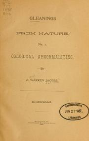 Gleanings from nature by Joseph Warren Jacobs