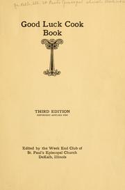 Cover of: Good luck cook book. by DeKalb, Ill.