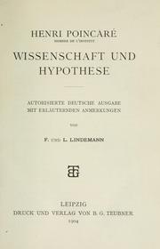 Cover of: Wissenschaft und Hypothese. by Henri Poincaré