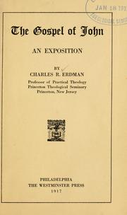 Cover of: The Gospel of John by Charles Rosenbury Erdman