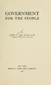 Cover of: Government for the people