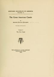 Cover of: The Great American canals by Archer Butler Hulbert