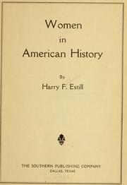 Cover of: Women in American history by Estill, Harry, F.