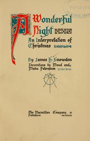 Cover of: A wonderful night: an interpretation of Christmas