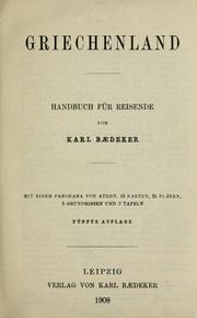 Cover of: Griechenland by Karl Baedeker (Firm)