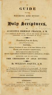 Cover of: guide to the reading and study of the Holy Scriptures