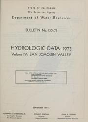 Cover of: Hydrologic data, 1973. by California. Dept. of Water Resources.