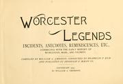 Cover of: Worcester legends | Emerson, William A.