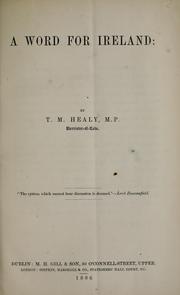 Cover of: A word for Ireland by Healy, T. M.
