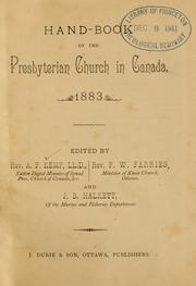 Cover of: Hand-book of the Presbyterian Church in Canada 1883