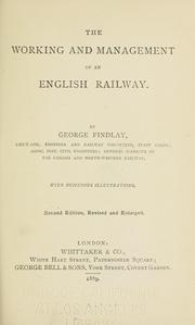 Cover of: working and management of an English railway