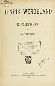 Cover of: Henrik Wergeland: ei folkeskrift