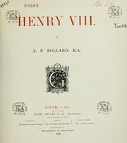 Cover of: Henry VIII by A. F. Pollard