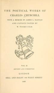 Cover of: The poetical works of Charles, Churchill. by Charles Churchill