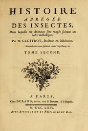 Cover of: Histoire abrégée des insectes by Geoffroy M., Geoffroy M.