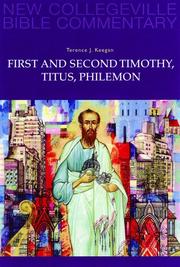 Cover of: First And Second Timothy, Titus, Philemon (New Collegeville Bible Commentary. New Testament)