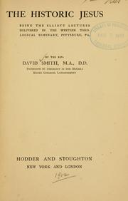 Cover of: The historic Jesus by David Smith