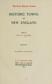 Cover of: Historic towns of New England