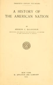 Cover of: history of the American nation