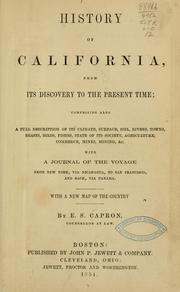 Cover of: History of California, from its discovery to the present time