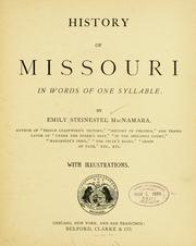 History of Missouri in words of one syllable by Emily R. (Steinestel) MacNamara