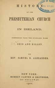 Cover of: History of the Presbyterian Church in Ireland