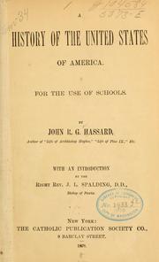 Cover of: A history of the United States of America. by John R. G. Hassard