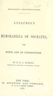 Cover of: Xenophontos Apomnemoneumata. by Xenophon