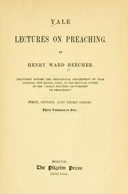 Cover of: Yale lectures on preaching. by Henry Ward Beecher