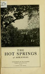 Cover of: The Hot Springs of Arkansas.